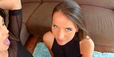 SpermsSwap threesome fun with cum swapping babes
