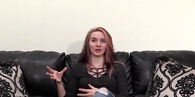 Teen Serenity penetrated and facial on casting couch