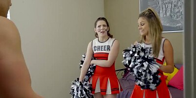 2 Sexy Cheerleaders Pounded by Lucky Dude