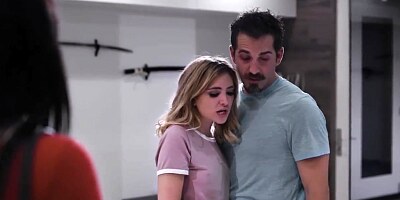 PURE TABOO Virtual Assistant Angela White Coerces Couple into Fucking