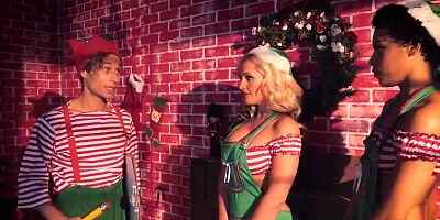 two Naughty Elves Love Big Dick
