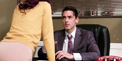 Hot Big Tit Redhead Seduces her Boss