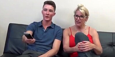 Lonely Mature MILF Cougar with her STEPSON