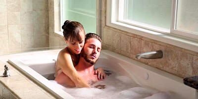 Chesty stepmom fondles her son and his majestic cock