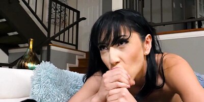 OnlyTeenBlowjobs - Latina Teen Convinces Stepdad not to Leave