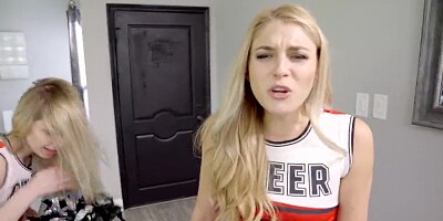 Cheerleading StepSis and BFF make me Cum on their Pom Poms S10:E9