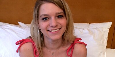 Cute deaf teen sucks a fat dick