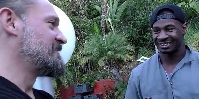 Stepdad is watching while a bbc is fucking his stepdaughter