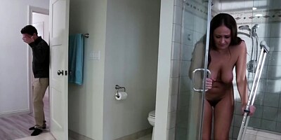 SweetSinner Stepson Helps Mom out of Shower