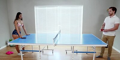 Strip Pong with my Step Sis