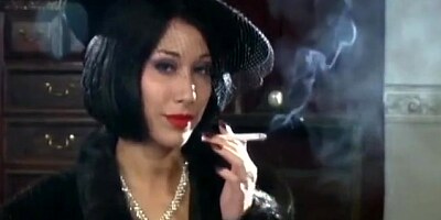 Brunette Smoking