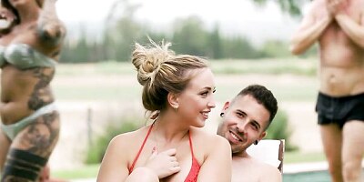 Busty MILFs Enjoy Summertime Orgy