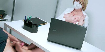 Secretary Gives A Footjob