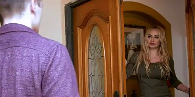 Claudia Valentine is having a quick shag in the kitchen with Logan Long