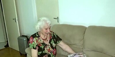 Kinky granny is being fucked by her grandson's horny friend