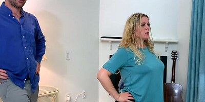 Erin Electra gives a handjob to her stepson and bends over to be fucked