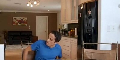 Stepson fucks Lexi Luna's tits and pounds her from behind