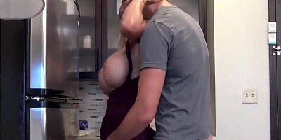 Busty mom sucks her stepson's hard cock in 69 oral sex position