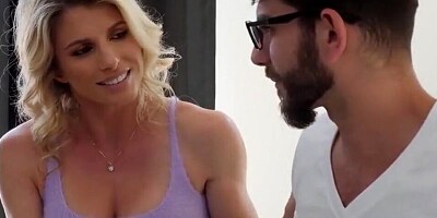 Blonde mom Cory Chase takes a hard cock up her tight asshole