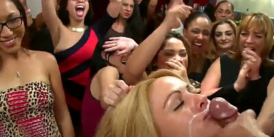 Messy facial compilation with some cum-thirsty dick sucking ladies