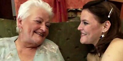 Naughty MILF and granny are having some steamy lesbian sex