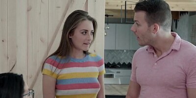 Slutty cougar Dava Foxx is happy to try stepdaughter's boyfriend