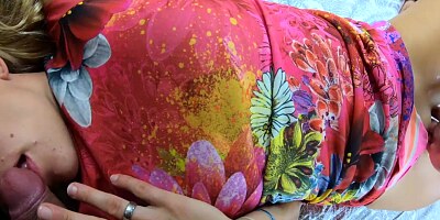 this is the CRAZIEST cumshot on the CUTEST MILF you'll ever see - YummyCouple