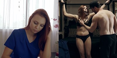 Sexy Redhead Nurse Is Pounded At Home - Ornella Morgan