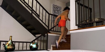 Liv Wild and her new stepbrother are play fighting, which ends up in makeup sex