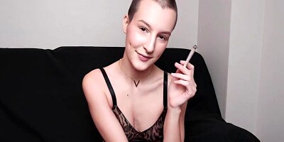 French Smoke Fetish Babe With Cigarette