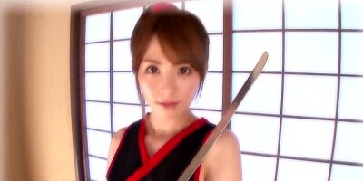 Horny Japanese teen fucked in missionary position