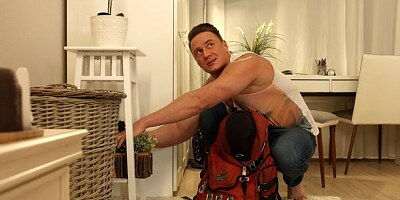 Sexy brunette squirts and gets fucked