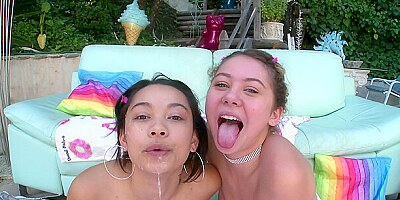 Logan Long - SWALLOWED Cock sucking recruits Allie and Iris