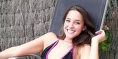 Athina Love - Hungarian Babe Tyra Moon Rides Thick Cock And Eats Cum Outdoors By The Pool