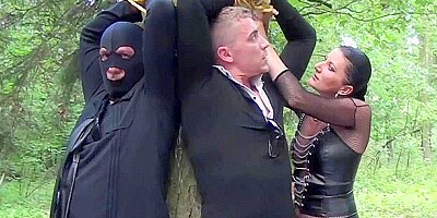 Threesome in the European woods