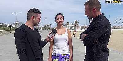 Naughty young hottie double-teamed