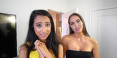 Stepsisters Cockriding Lessons - Kiarra Kai And Desiree Night