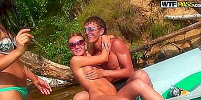 Julia Taylor, Kimberly Nutter And Bella Margo - Summer Fuck Party Movie, Part 4