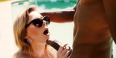 MARISKAX Tina gets fucked poolside by a big black cock