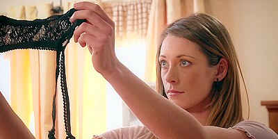 Fitting His Wifes Hot Lingerie