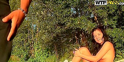 Bella Margo In Couple Having Sex At The Riverside