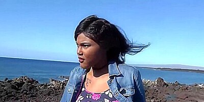 Yara Skye In A Sea Turtle Practically Grazes Yaras Legs At The Beach