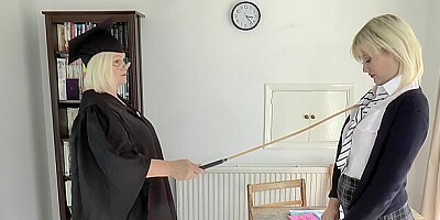 Mature Lesbian Headmistress Rims Ass - Lacey Starr