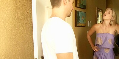 Busty blondie gets fucked hard at home