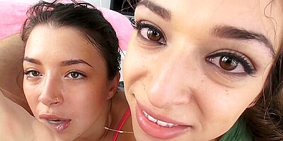 Banging Beauties POV Double Blowjob Babes