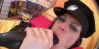 Horny Mature Cop Loves To Play With Her Hairy Pussy - Isabela