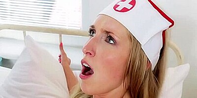 Naughty Nurse Jenny Simons Treats Two Patients To All Her Holes