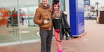 Bitchy goth chick has real group sex