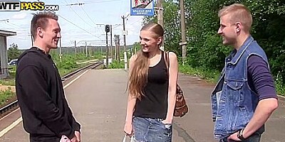 Ginger, Egor And Igor In Pious College Girl Plunges Into Sexy And Wild Outdoor Fucking