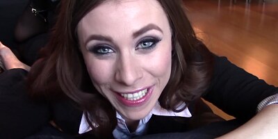 Shy guy scores with beautiful Anya Olsen